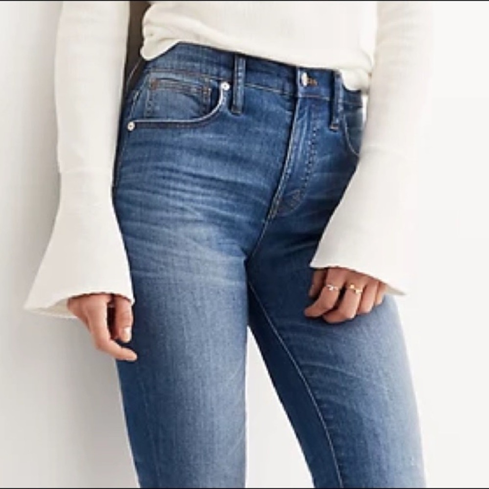 Madewell High Rise Skinny Jean Size 27 Raw Hem Distressed Y2K Retro Streetwear